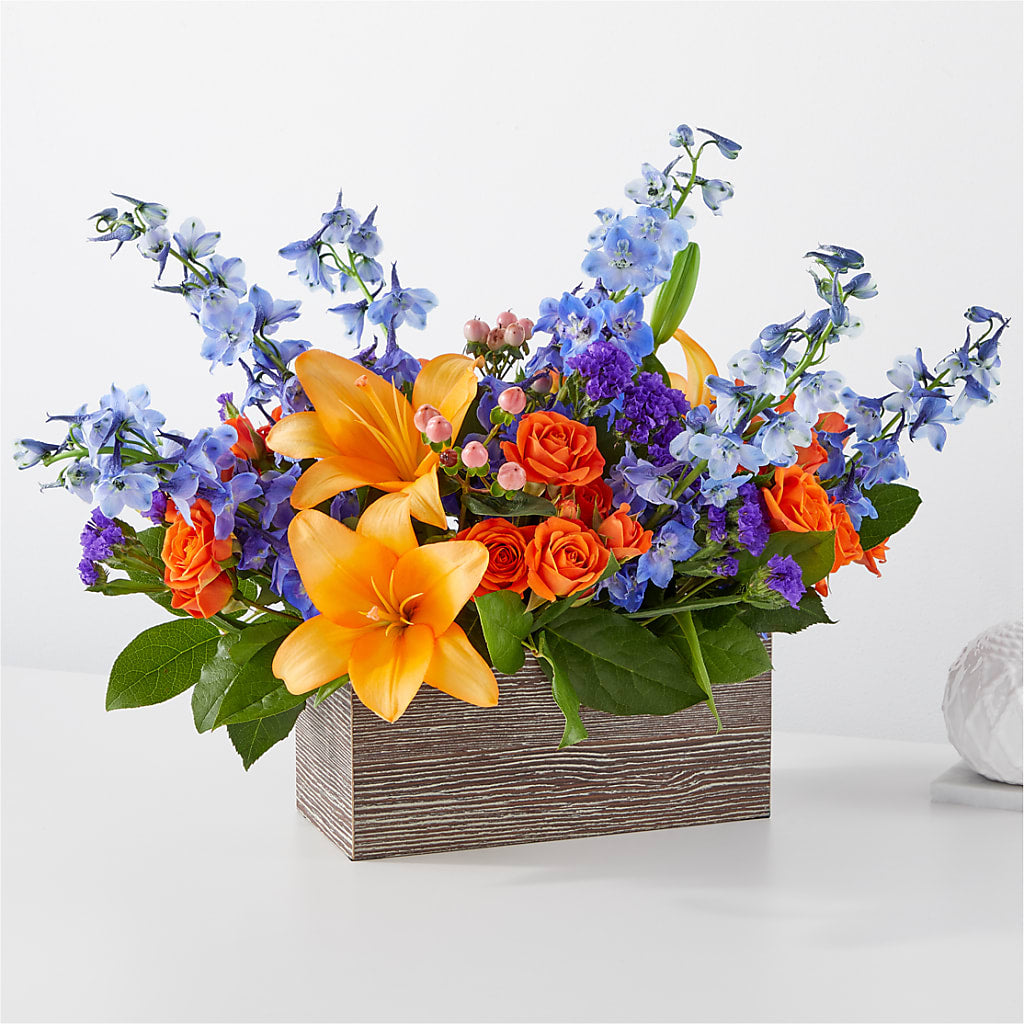 Radiant Citrus Box Bouquet – My Sisters Garden, Higginsville MO