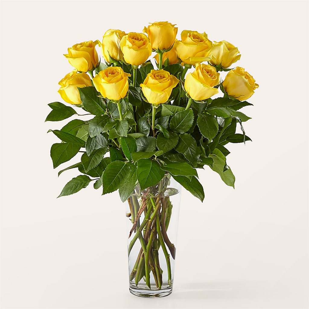 Long Stem Yellow Rose Bouquet – My Sisters Garden, Higginsville MO