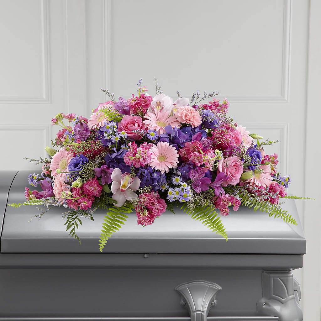 Glorious Garden Casket Spray – My Sisters Garden, Higginsville MO