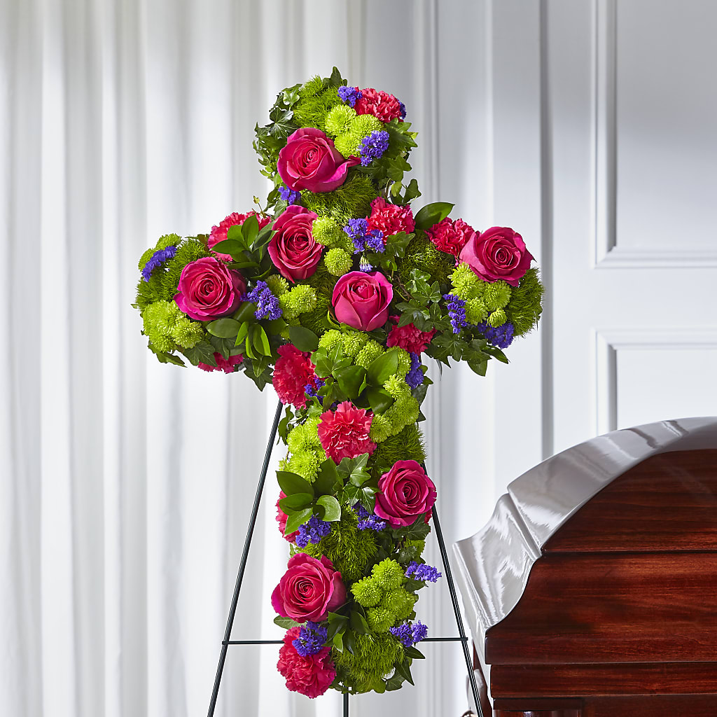 Tribute Rose Floral Cross – My Sisters Garden, Higginsville MO