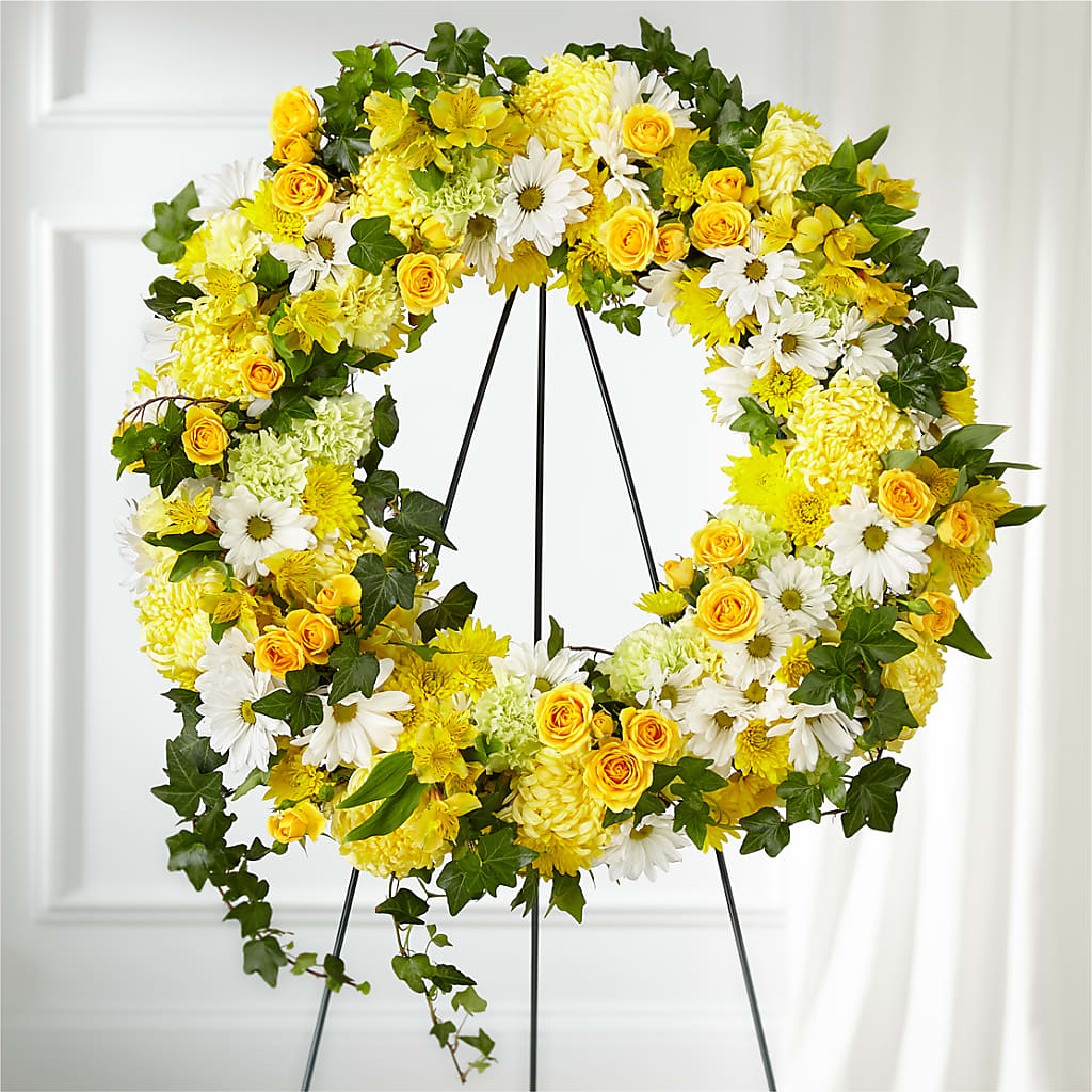 Golden Remembrance Wreath – My Sisters Garden, Higginsville MO