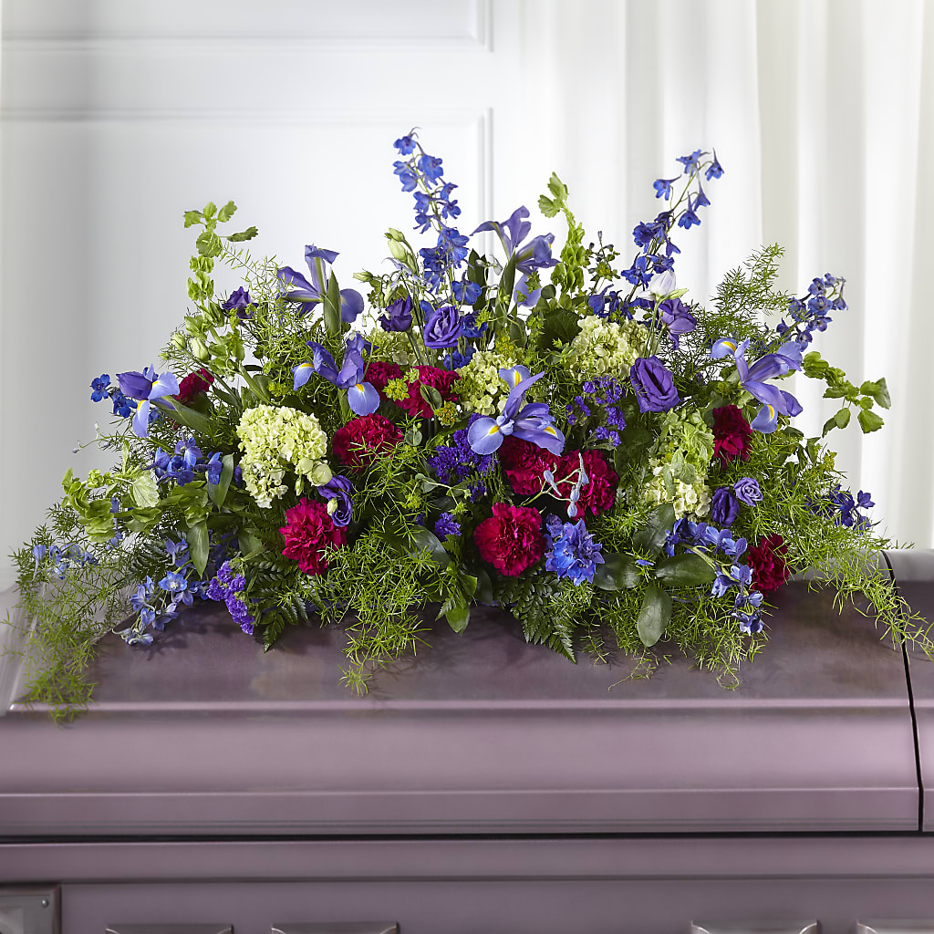 Always Treasured Casket Spray – My Sisters Garden, Higginsville MO