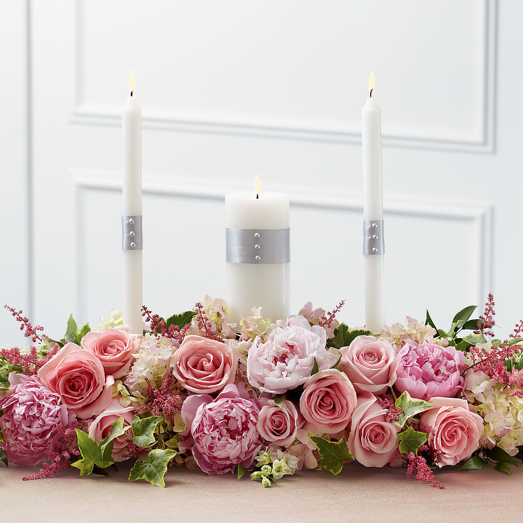 Worldwide Romance Unity Candle Arrangement – My Sisters Garden, Higginsville MO