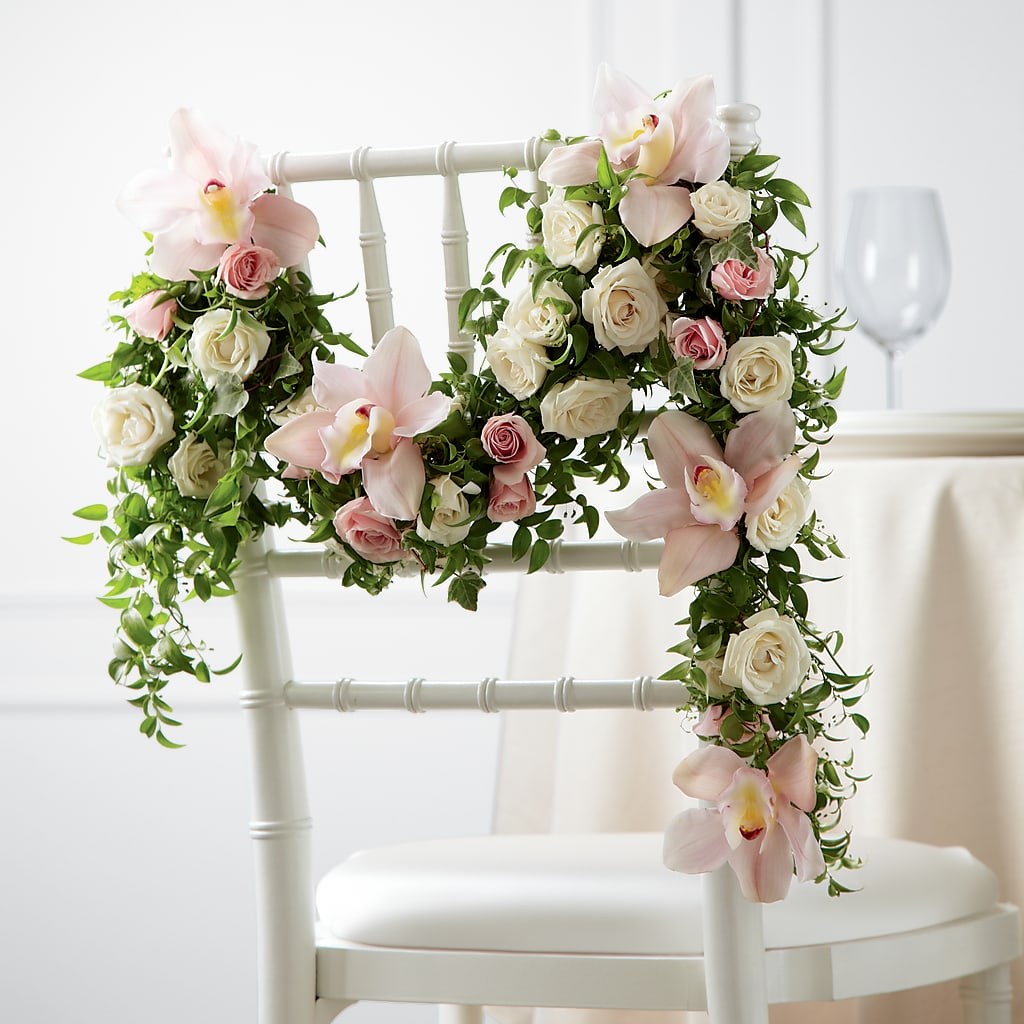 Orchid Rose Chair Décor – My Sisters Garden, Higginsville MO