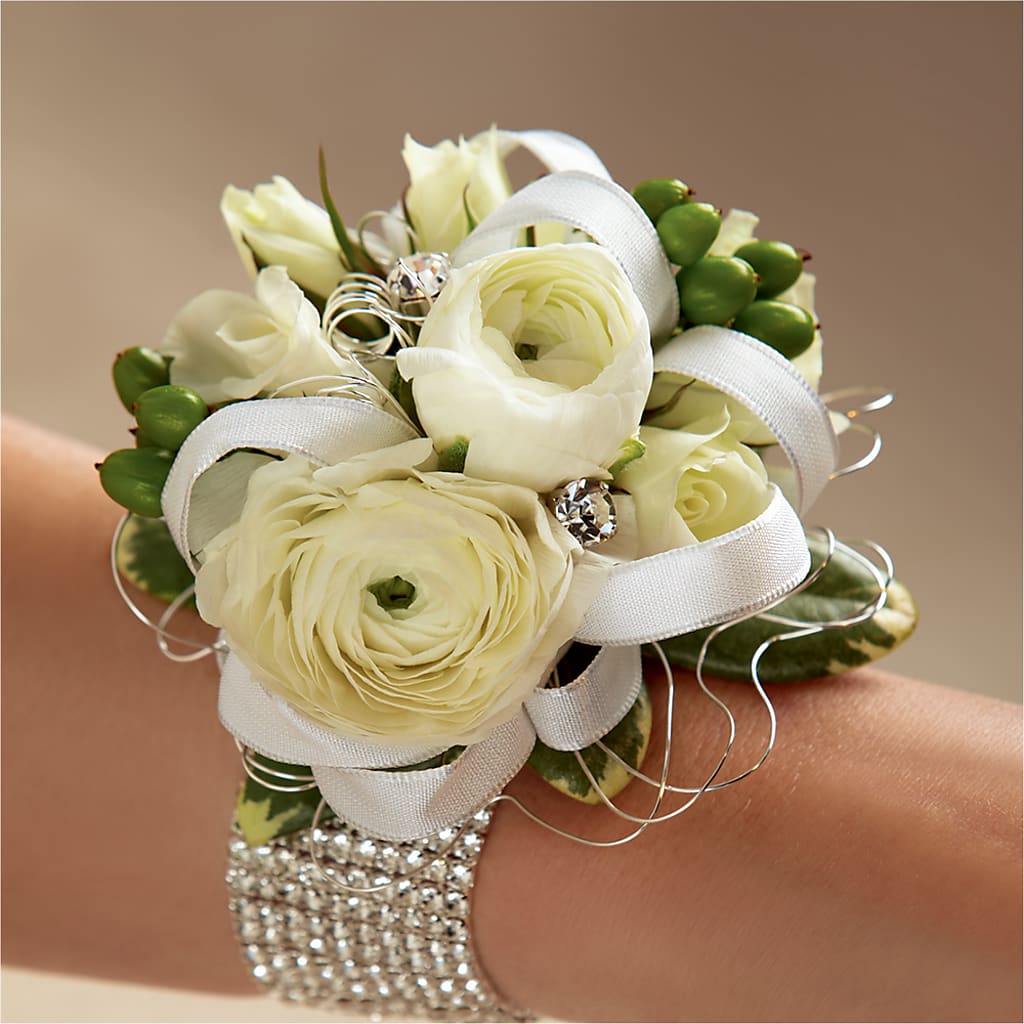 White Wedding Corsage – My Sisters Garden, Higginsville MO