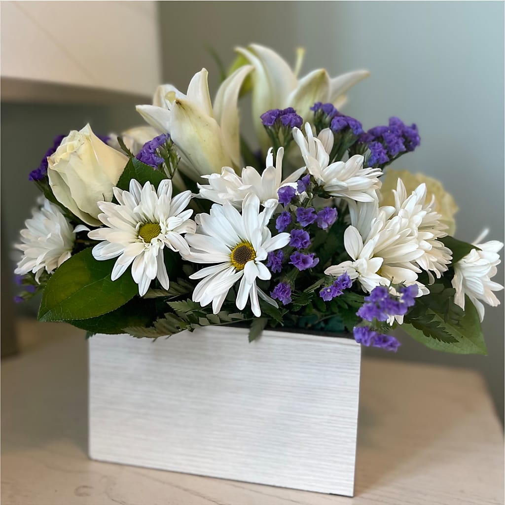 Beyond Blue Box Bouquet –  My Sisters Garden, Higginsville MO