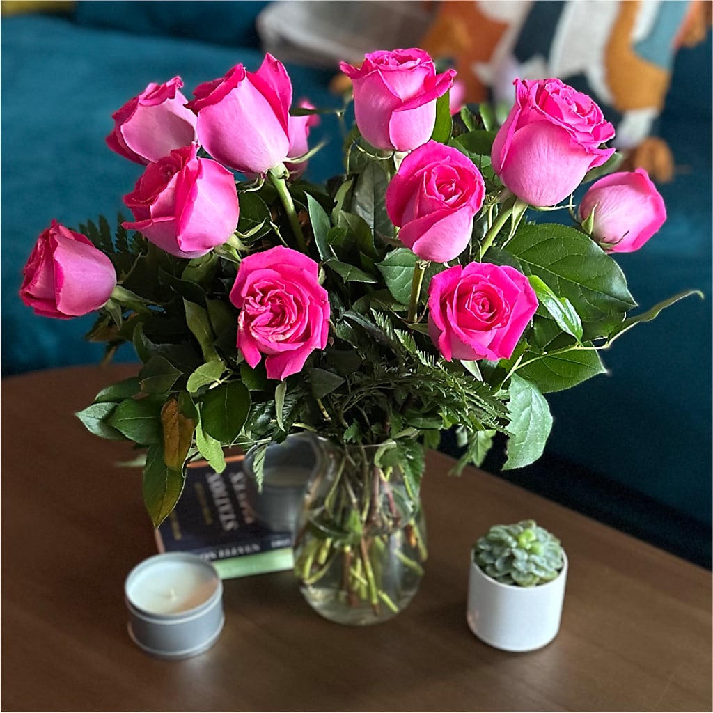 Long Stem Pink Rose Bouquet –  My Sisters Garden, Higginsville MO