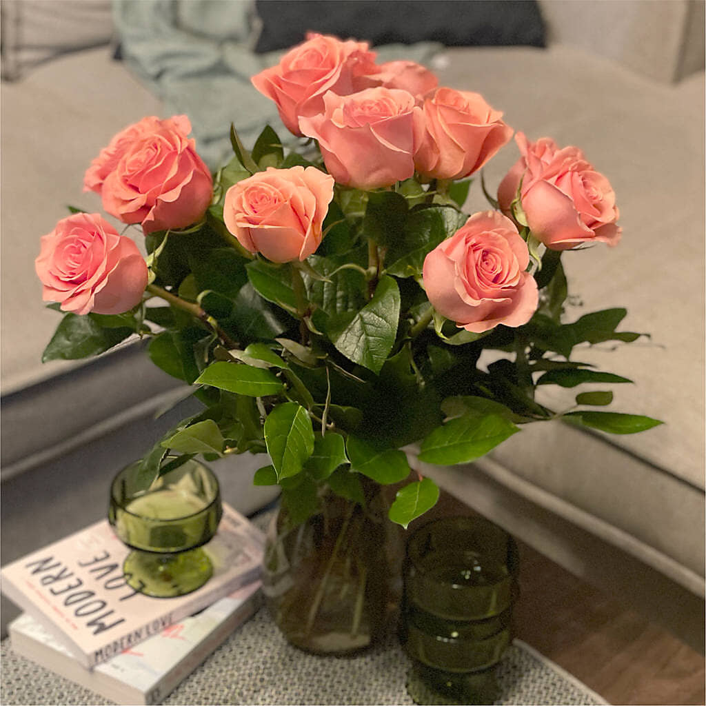 Long Stem Pink Rose Bouquet –  My Sisters Garden, Higginsville MO