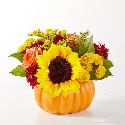 Golden Gourd Pumpkin Bouquet –  My Sisters Garden, Higginsville MO