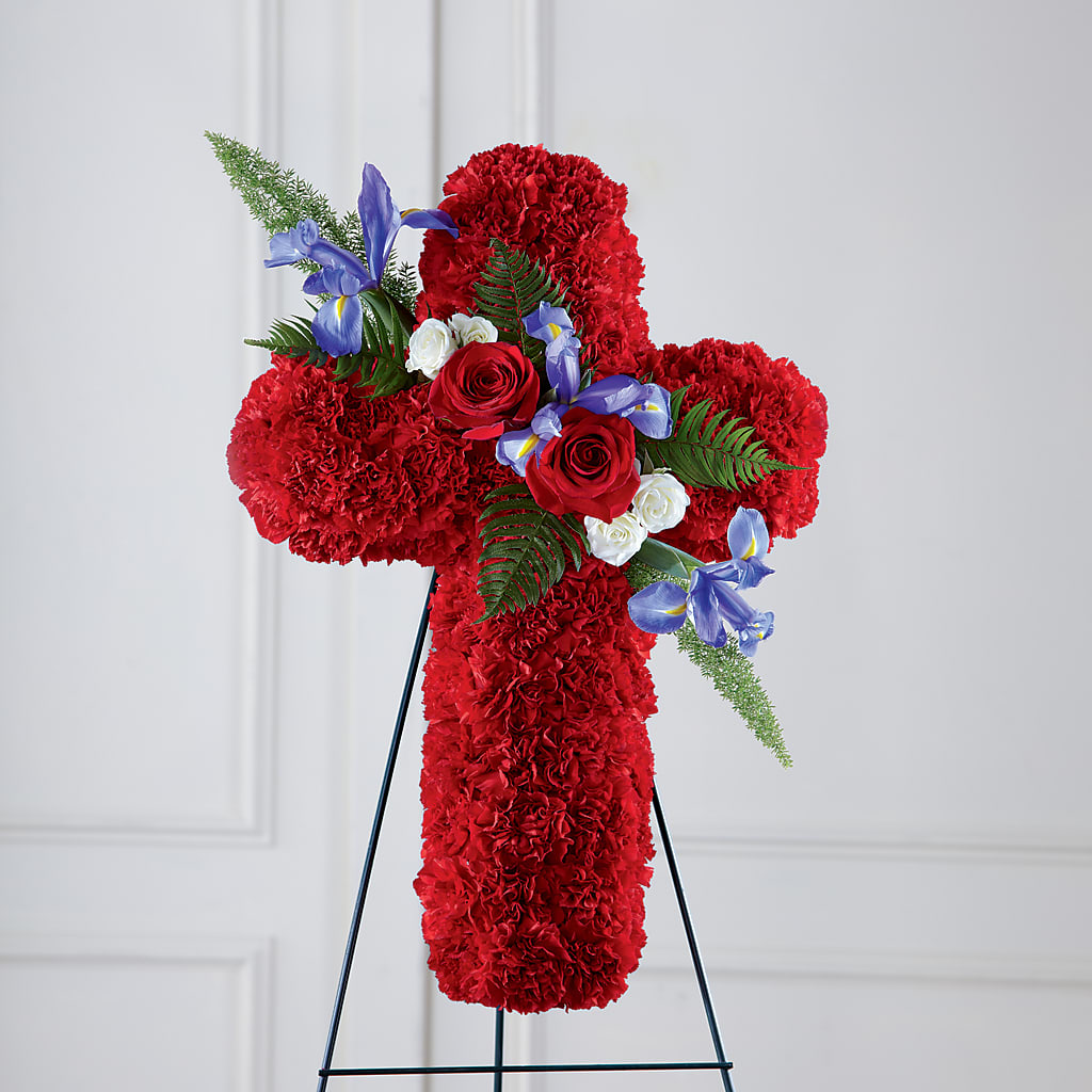 Faithful Hero Floral Cross –  My Sisters Garden, Higginsville MO
