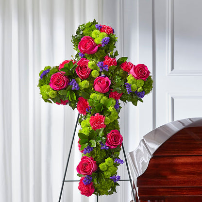 Tribute Rose Floral Cross –  My Sisters Garden, Higginsville MO
