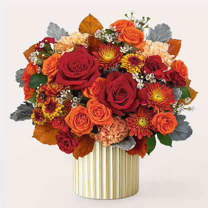Merlot Bouquet with Ivory Vase –  My Sisters Garden, Higginsville MO