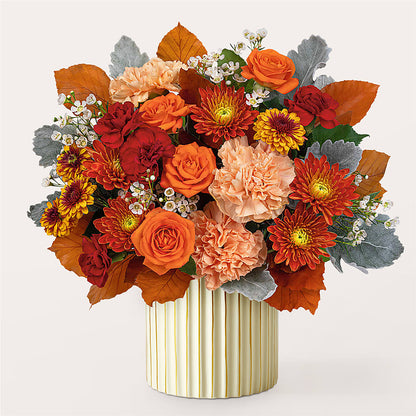 Merlot Bouquet with Ivory Vase –  My Sisters Garden, Higginsville MO