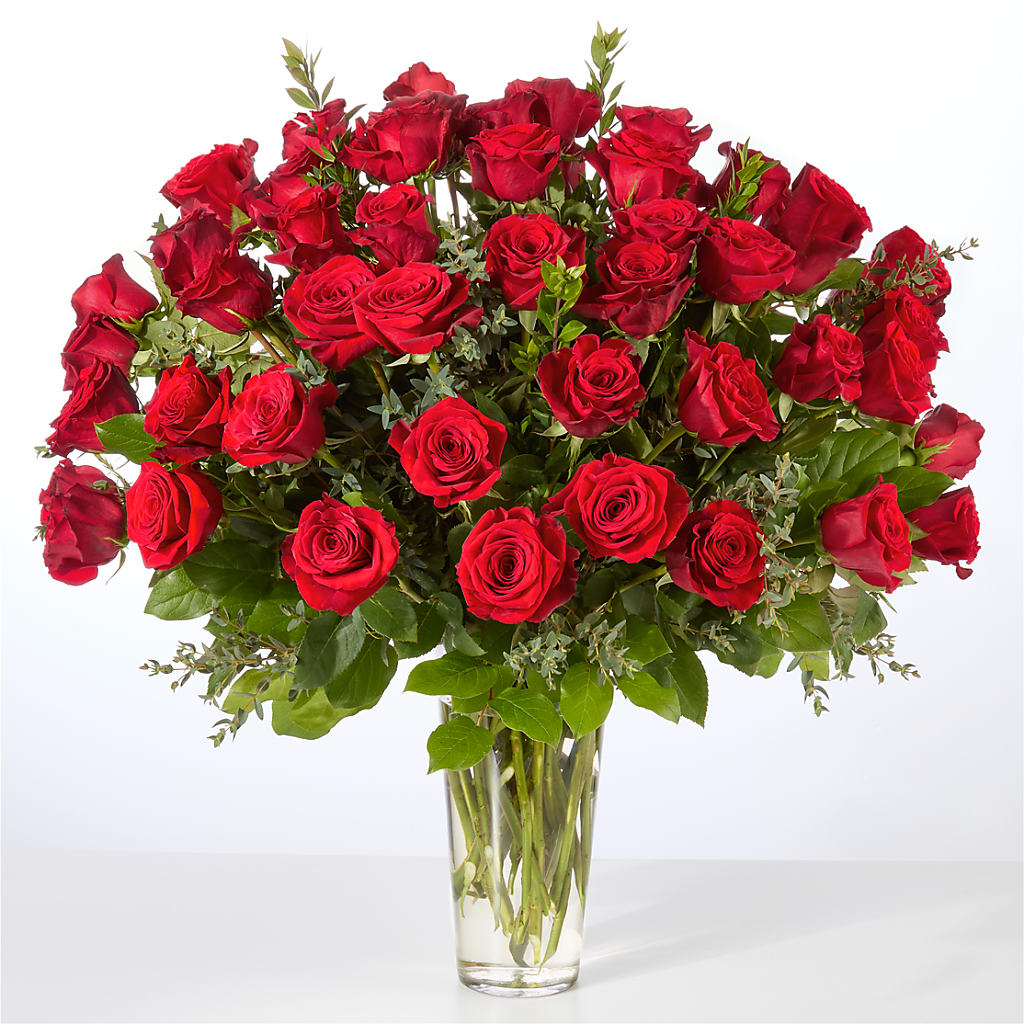 Forever Yours Fifty Stem Red Rose Bouquet –  My Sisters Garden, Higginsville MO