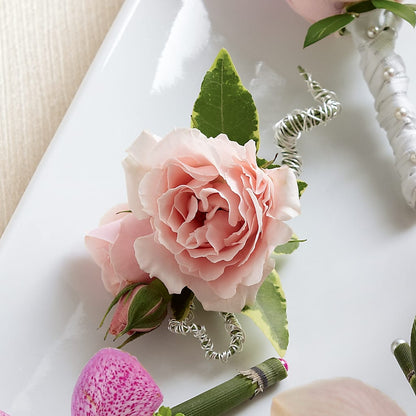 Pink Spray Rose Boutonniere –  My Sisters Garden, Higginsville MO