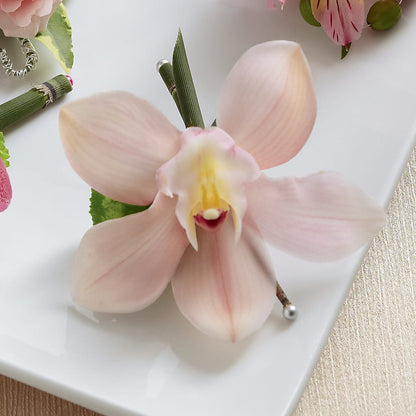 Pink Cymbidium Boutonniere –  My Sisters Garden, Higginsville MO