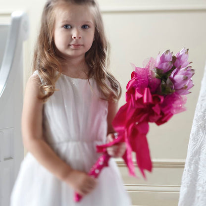 Sparkle Pink Flower Girl Bouquet –  My Sisters Garden, Higginsville MO